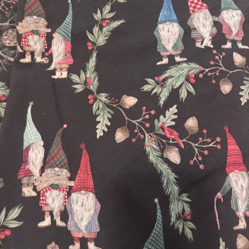 Pottery Barn Christmas Gnome Duvet Queen Size and 2 Standard Pillowcases